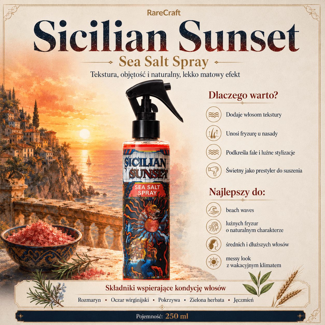 RareCraft Sicilian Sunset Sea Salt Spray